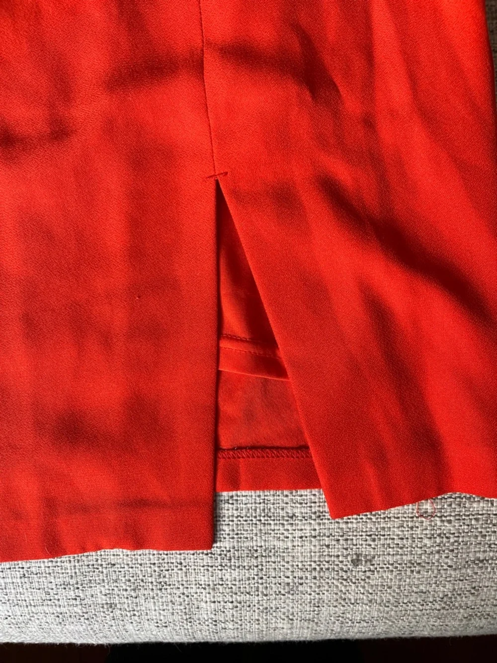 VENUS Red Off-Shoulder Midi Dress with Tiered Bell Sleeves - Picture 2 of 5